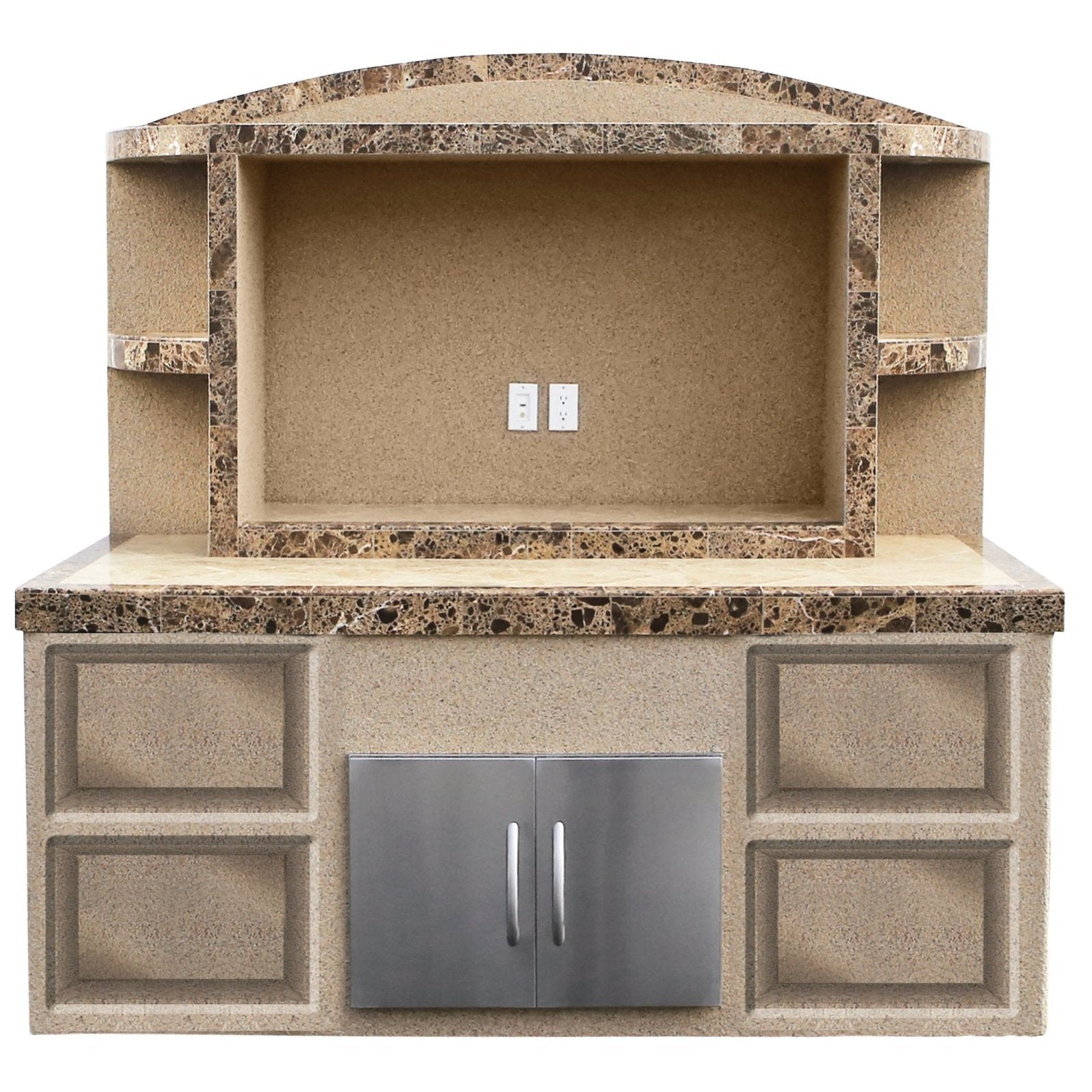 Cal FlameCal Flame Outdoor Entertainment Center ODC-2 Crystal ODC-2- BetterPatio.com