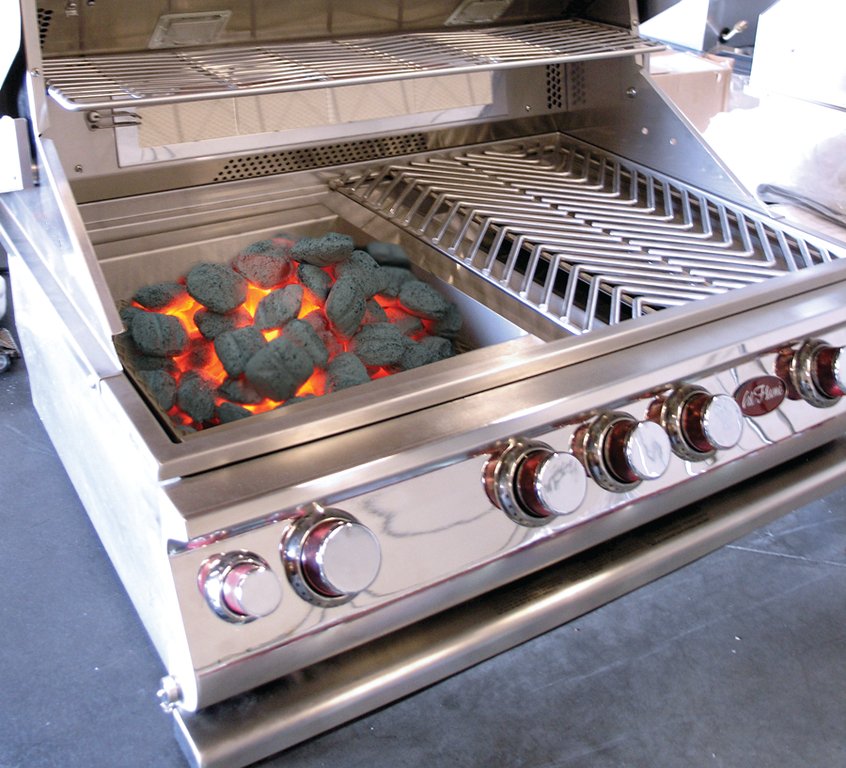 Cal FlameCal Flame P4 32 Inch 4 Burner Built In Convection Grill with Rotisserie, Griddle BBQ18874CP BBQ18874CP- BetterPatio.com