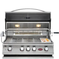 Cal Flame P4 32 Inch 4 Burner Built-In Grill with Rotisserie, Griddle BBQ19P04