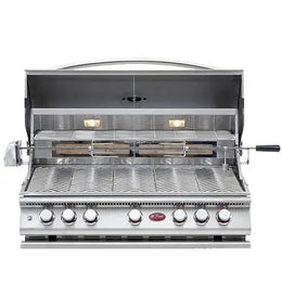 Cal Flame P5 40 Inch 5 Burner Built-In Grill with Rotisserie, Griddle