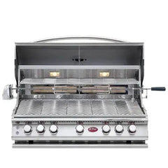 Cal Flame P5 40 Inch 5 Burner Gas Convection Grill with Rotisserie, Griddle BBQ18875CP