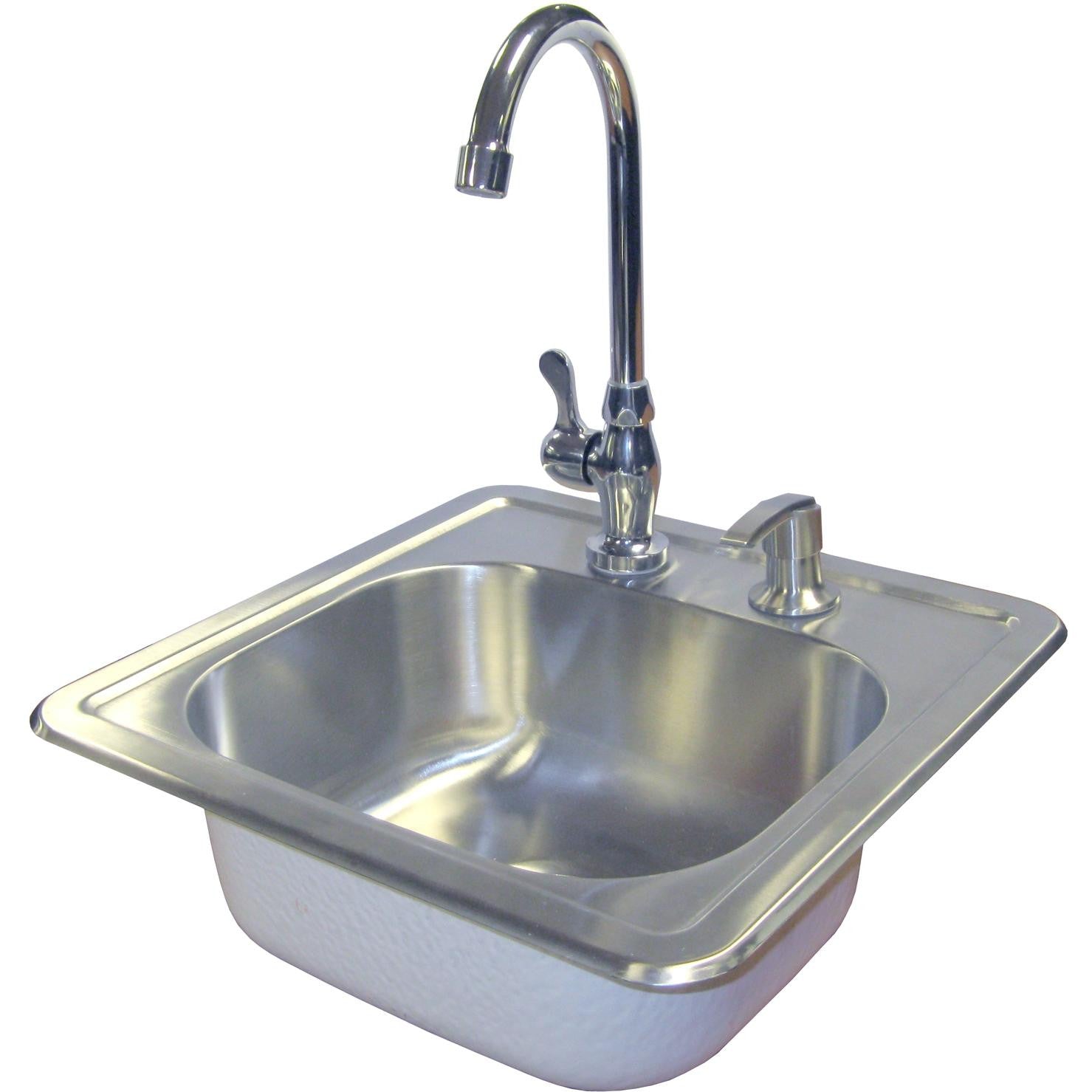 Cal FlameCal Flame Stainless Steel Sink with Faucet & Soap Dispenser BBQ11963 BBQ11963- BetterPatio.com
