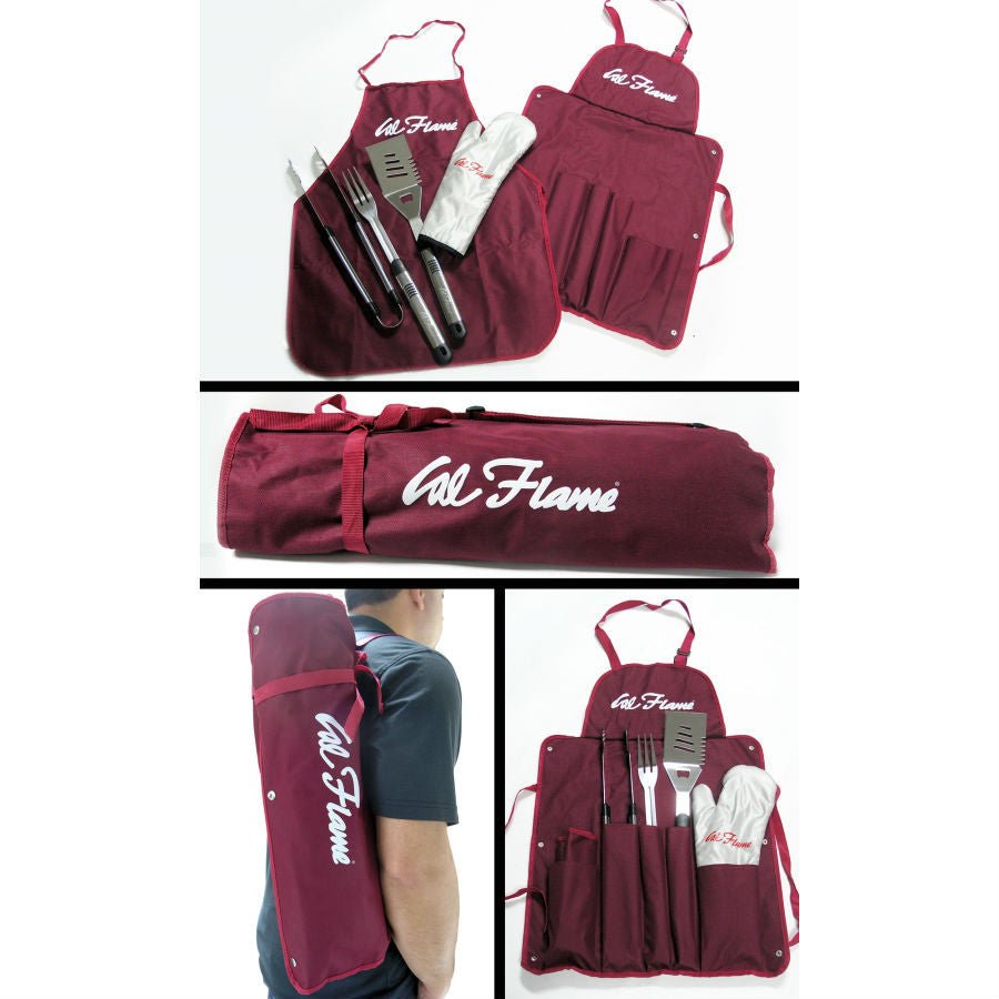 Cal FlameCal Flame Utensil set with Apron and Glove BBQ11100082 BBQ11100082- BetterPatio.com