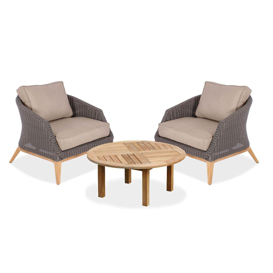 Douglas Nance Capri Deep Seating Club Chair with White Cushion DN4401 - BetterPatio.com