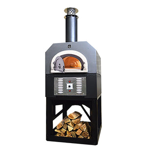 Chicago Brick OvenChicago Brick Oven 750 Hybrid Dual Fuel Gas or Wood Stand for Residential Pizza Oven CBO-O-STD-750-HYB-NG-SV-R-3K- BetterPatio.com