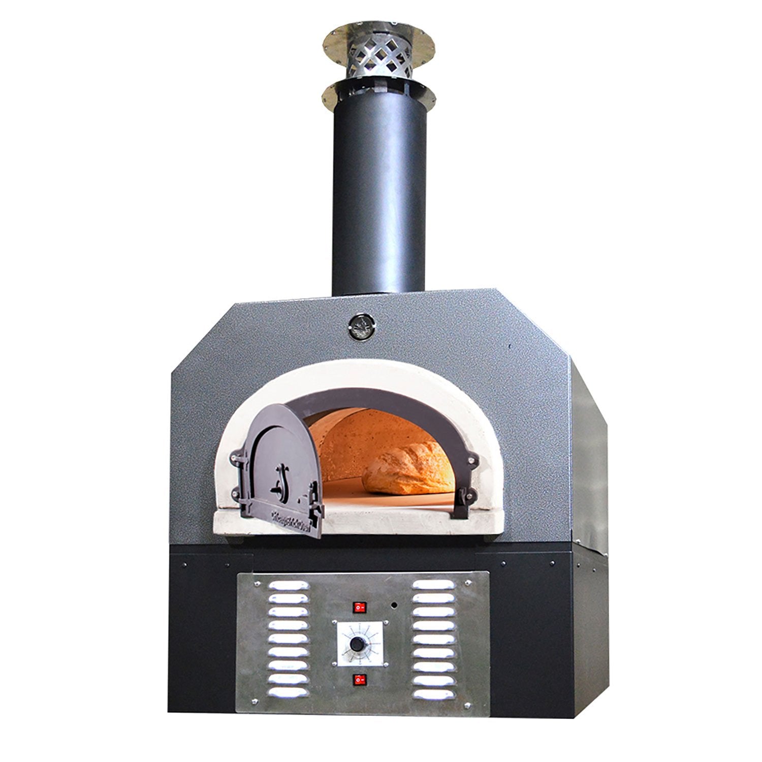 Chicago Brick OvenChicago Brick Oven 750 Hybrid Gas and Wood Dual Fuel Residential Countertop Pizza Oven CBO-O-CT-750-HYB-NG-SV-R-3K-SKT- BetterPatio.com