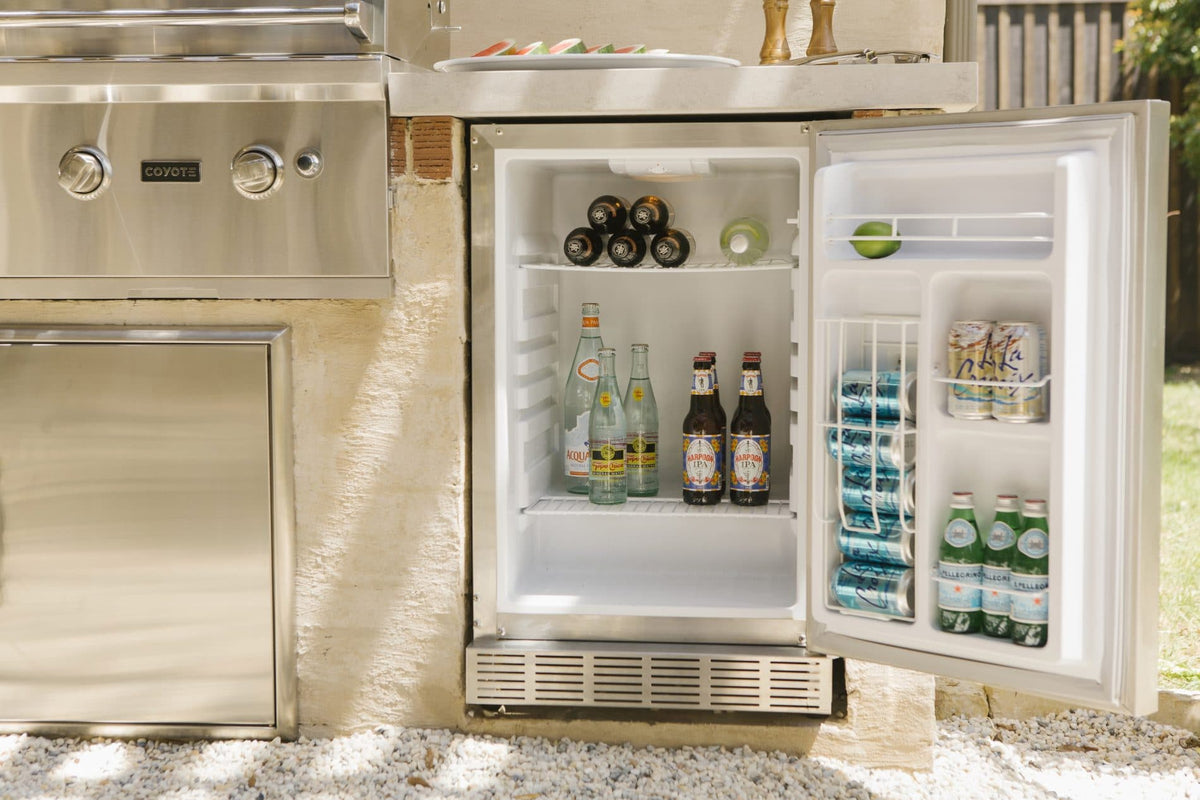 Coyote Outdoor LivingCoyote Outdoor 21 Inch Steel Built in Outdoor Refrigerator, Silver CBIR-L- BetterPatio.com
