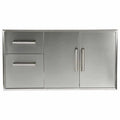 Coyote Outdoor Combination Storage Two Drawer Cabinet and Double Access Doors - C3-CD2DC