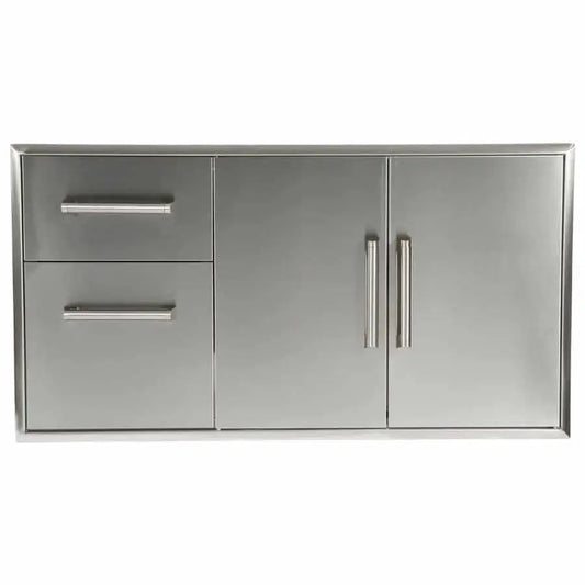 Coyote Outdoor LivingCoyote Outdoor Combination Storage Two Drawer Cabinet and Double Access Doors CCD-2DC- BetterPatio.com