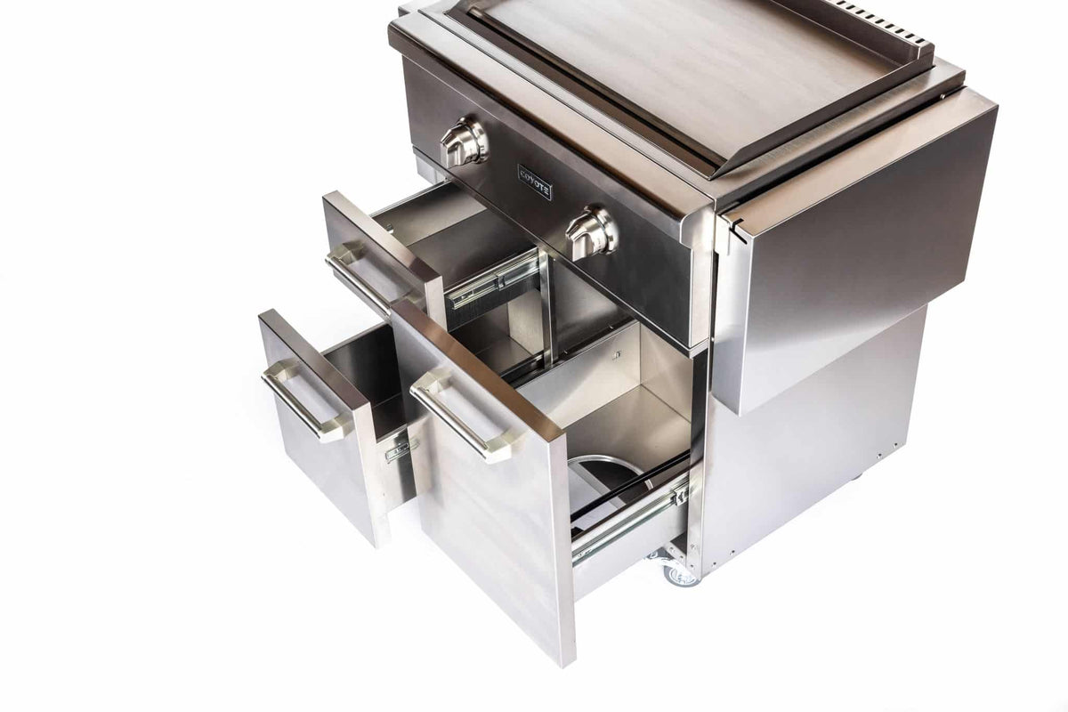 Coyote Outdoor LivingCoyote Outdoor Living 30 Inch Flat Top Grill C1FTG30-LP-CART- BetterPatio.com