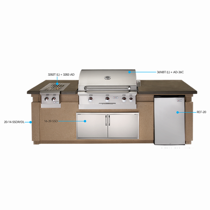 Fire Magic 790 9' Complete Grill Island System - DC790-CBR-108SM - BetterPatio.com