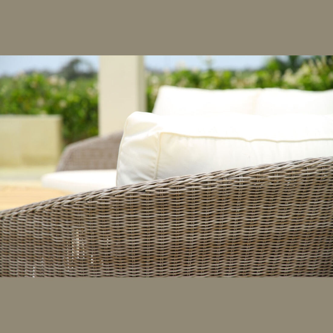 Douglas Nance Capri Deep Seating Loveseat with White Cushion DN4402 - BetterPatio.com