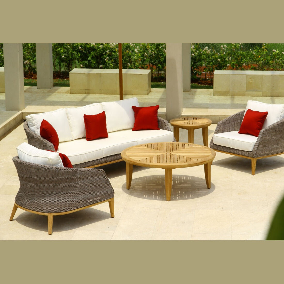 Douglas Nance Capri Deep Seating Club Chair with White Cushion DN4401 - BetterPatio.com