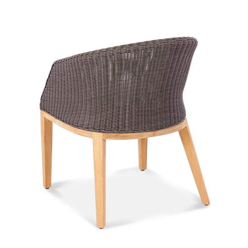 Douglas Nance Capri Dining Armchair with White Seat Pad DN4455 - BetterPatio.com