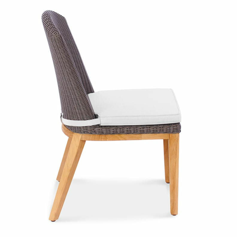 Douglas Nance Capri Dining Side Chair with White Seat Pad DN4456 - BetterPatio.com