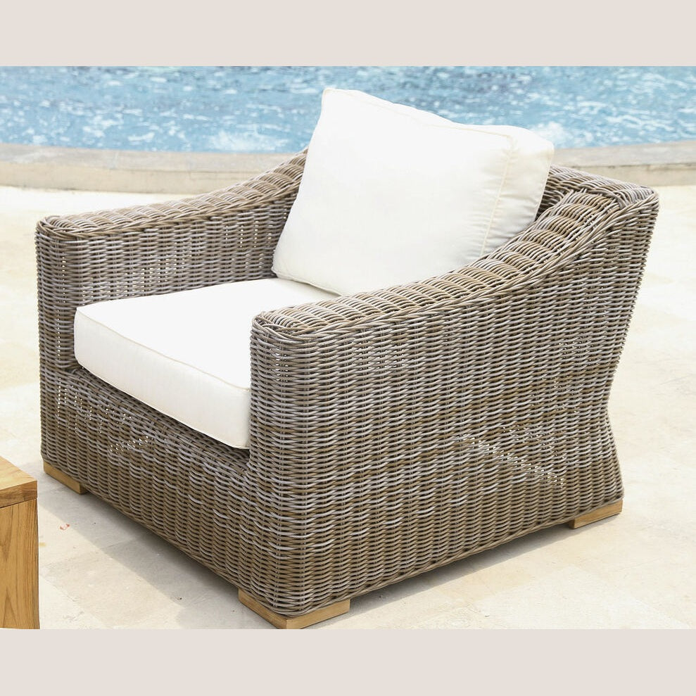 Douglas Nance Monaco Deep Seating Club Chair with White Cushion DN4501 - BetterPatio.com