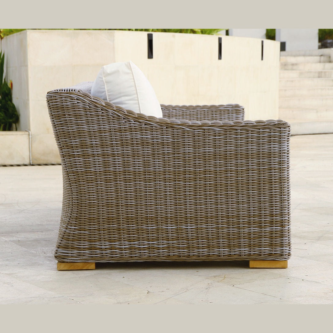 Douglas Nance Monaco Deep Seating Loveseat with White Cushion DN4502 - BetterPatio.com