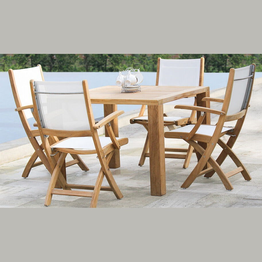 Douglas Nance Riviera Folding Dining Armchair DN6155 - BetterPatio.com