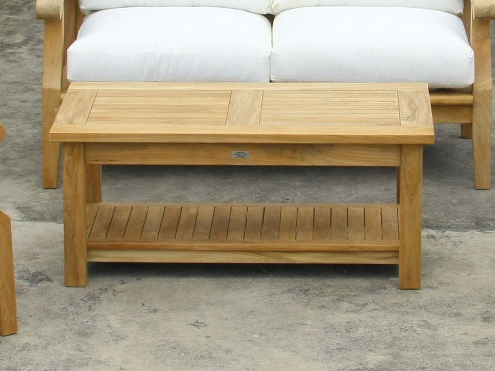 Douglas NanceDouglas Nance Classic 42” Rectangle Coffee Table with Shelf DN5242A DN-5242A- BetterPatio.com