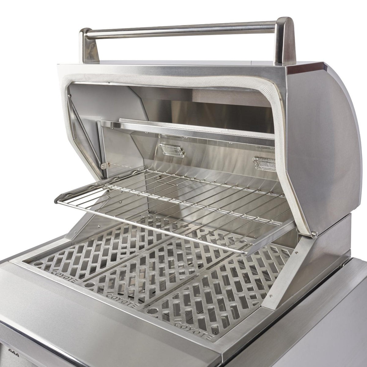 Coyote 28 inch Freestanding Pellet Grill with Cart - BetterPatio.com