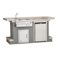 Bull Outdoor 7 Foot Entertainer's Bar Island with Bar Center, Fridge