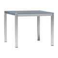 Hospitality Rattan Square Dining Table W/Glass 1430-GRY