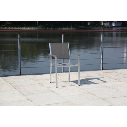 Hospitality Rattan Sling Armchair 1510AC-GRY - BetterPatio.com