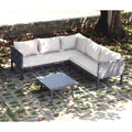Hospitality Rattan Sapphire 3 Pc Sectional Set 1514-BLK-3PC-SET