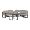 Hospitality Rattan Sapphire 3 Pc Sectional Set 1641-GRY-3PC-SET