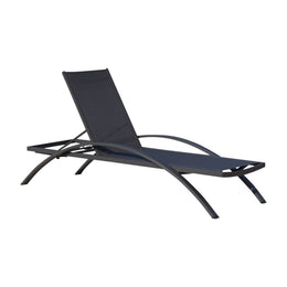 Hospitality Rattan Sapphire Aluminum Sling Lounger 1647-GRY