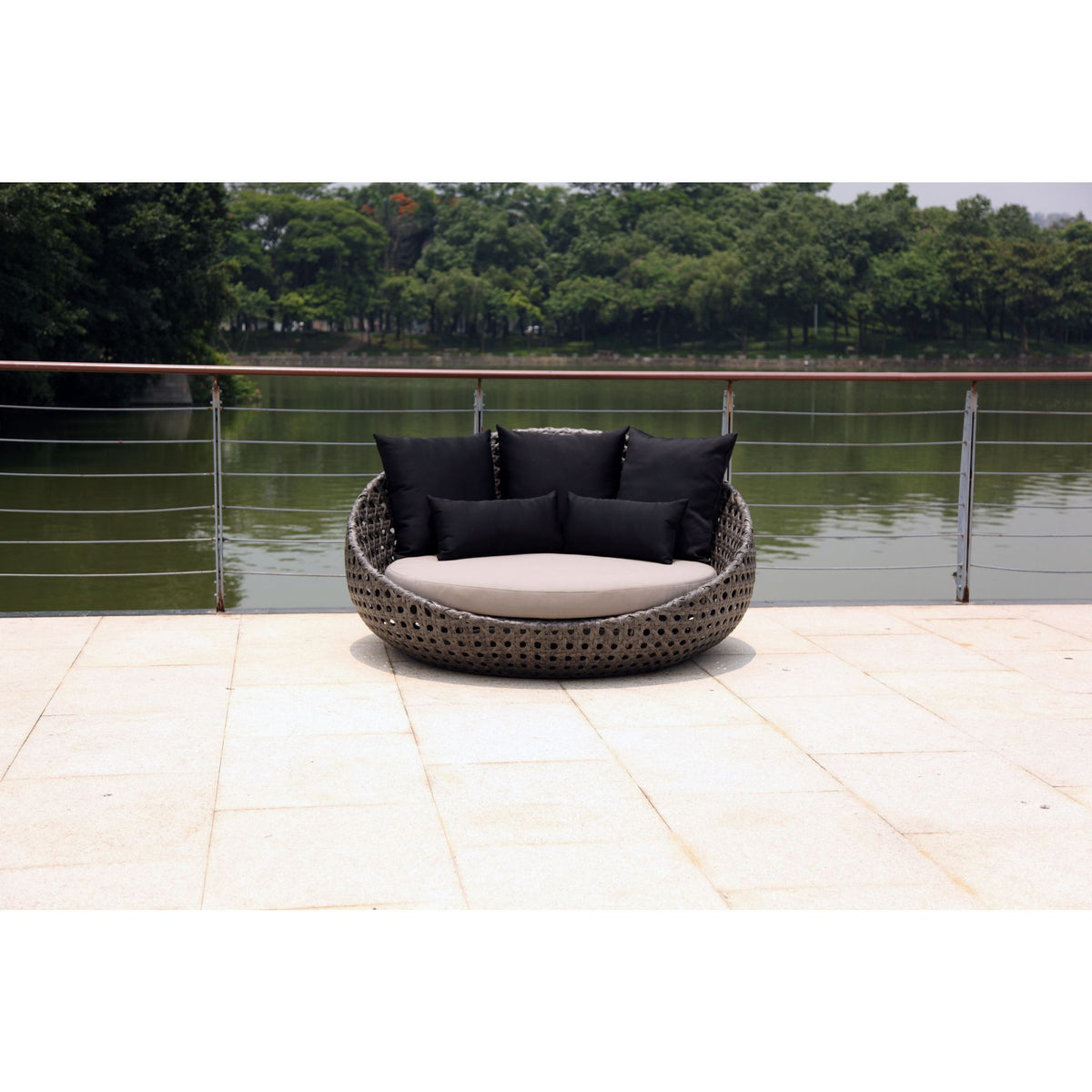 Hospitality Rattan Bedream Daybed 2117-GRY - BetterPatio.com