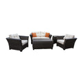 Hospitality Rattan Fiji 5 PC Seating Set w/cushions  901-1347-ATQ-5LC-GLASS