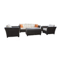 Fiji 5 PC Seating Set w/cushions 901-1347-ATQ-5SC-GLASS