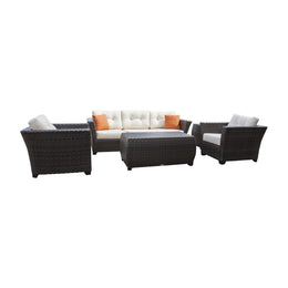 Fiji 5 PC Seating Set w/cushions 901-1347-ATQ-5SC-GLASS