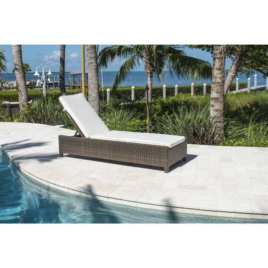 Hospitality Rattan Fiji Chaise Lounge w/cushion 901-1348-ATQ-CL-CUSH - BetterPatio.com