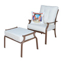Panama Jack Island Breeze Lounge chair and Ottoman Set Aluminum with Cushions PJO-1001-ESP-2PC