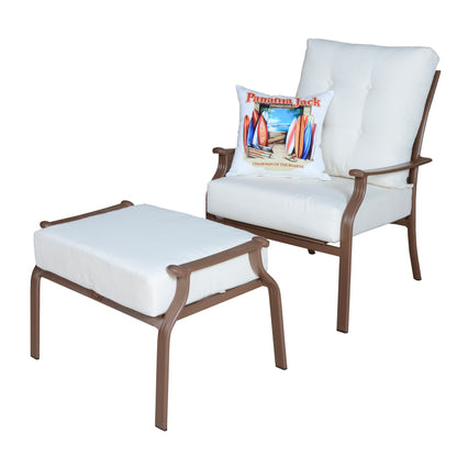 Panama Jack Island Breeze Lounge chair and Ottoman Set Aluminum with Cushions PJO-1001-ESP-2PC - BetterPatio.com