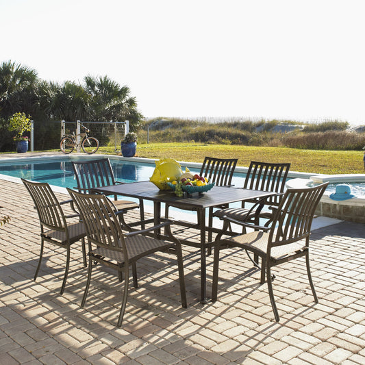 Panama Jack Island Breeze 7 Piece Slatted Dining Set PJO-1001-ESP-7PC - BetterPatio.com