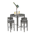 Panama Jack Graphite 5 Pc Pub W/Backless Stools PJO-1601-GRY-5PB
