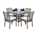 Panama Jack Graphite 5 Pc Dining Set with Cushions