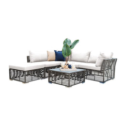 Panama Jack Graphite 6 Pc Sectional PJO-1601-GRY-6SEC