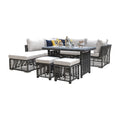 Panama Jack Graphite 7 Pc High Ct Sectional with Cushions