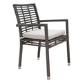 Panama Jack Graphite Stackable Arm Chair with Cushion