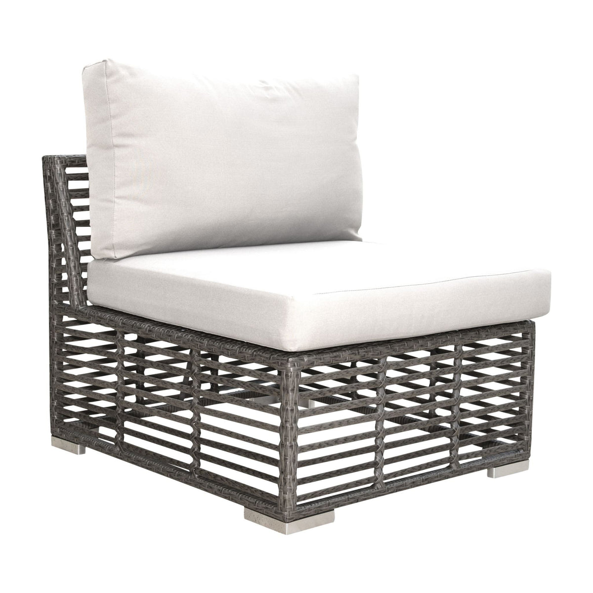 Panama Jack Graphite Modular Armless Chair PJO-1601-GRY-A - BetterPatio.com