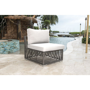 Panama Jack Graphite Modular Armless Chair PJO-1601-GRY-A - BetterPatio.com