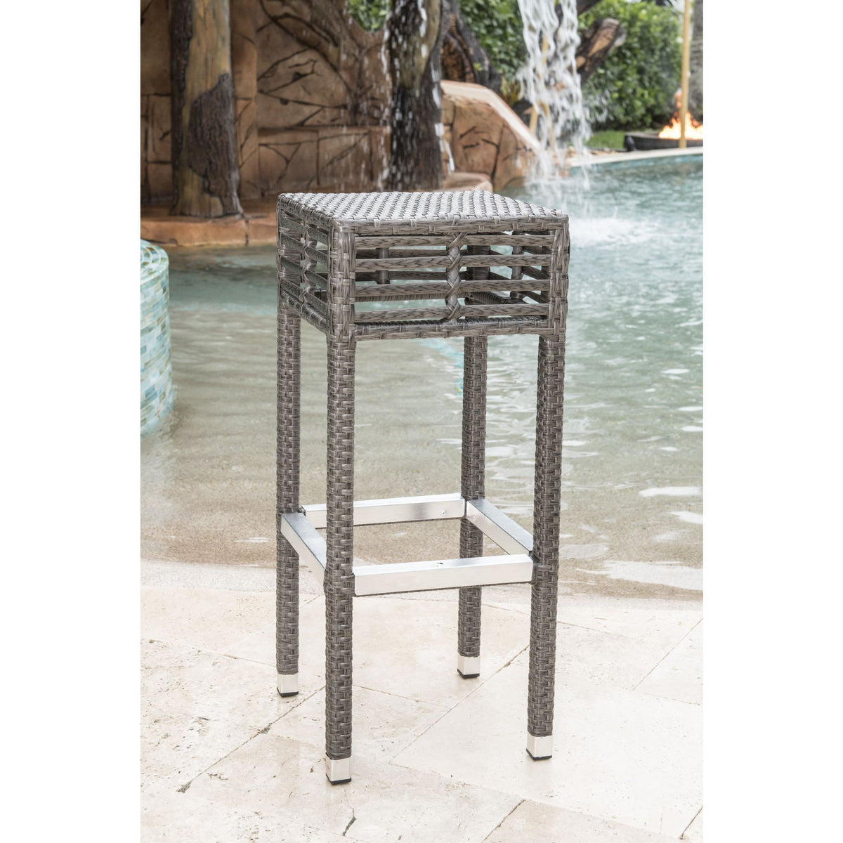 Panama Jack Graphite Backless Barstool PJO-1601-GRY-BL - BetterPatio.com