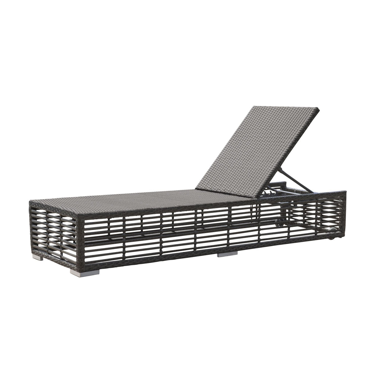 Panama Jack Graphite Chaise Lounge W/Wheels PJO-1601-GRY-CL - BetterPatio.com