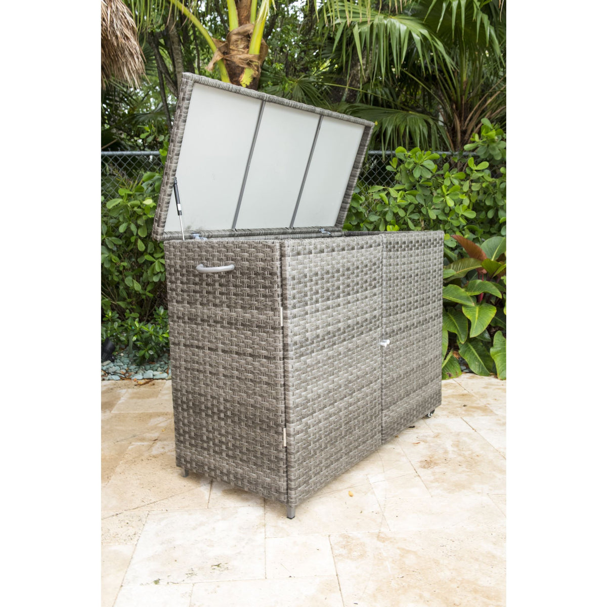 Panama Jack Graphite Cushion Storage Cart With Doors PJO-1601-GRY-CS (DISCONTINUED) - BetterPatio.com