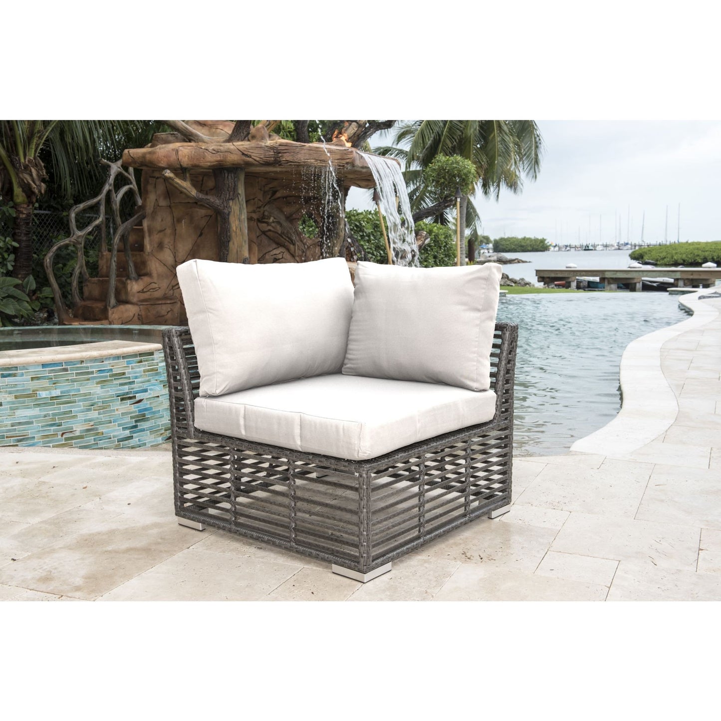 Panama Jack Graphite Modular Corner Unit PJO-1601-GRY-C - BetterPatio.com