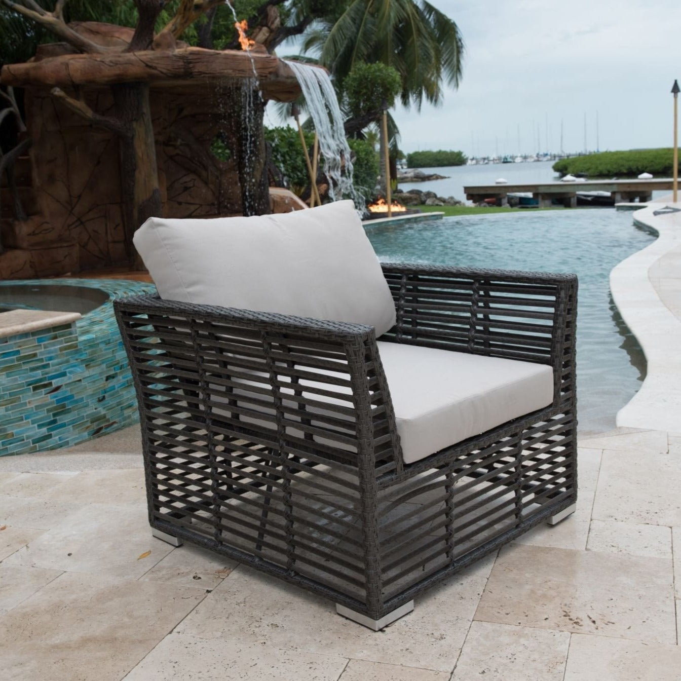 Panama Jack Graphite Lounge chair PJO-1601-GRY-LC - BetterPatio.com